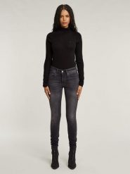 G-Star Dżinsy - Super Skinny fit - w kolorze antracytowym rozmiar: W32/L34. Czarne jeansy damskie G-Star, z podwyższonym stanem. Za 289.95 zł.
