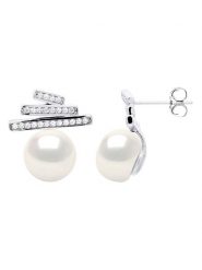 ATELIERS SAINT GERMAIN Srebrne kolczyki-wkrętki z perłami i cyrkoniami rozmiar: onesize. Białe kolczyki damskie ATELIERS SAINT GERMAIN, z cyrkonią, srebrne. Za 217.99 zł.