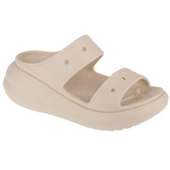 Sandały CROCS CRUSH SANDAL Beżowy. Szare klapki damskie Crocs, bez wzorów, z gumy, bez obcasa, bez zapięcia. Za 271.00 zł.