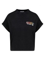 Eight2Nine Koszulka w kolorze czarnym rozmiar: XS. Czarne koszulki damskie Eight2Nine, xs, bez wzorów, z bawełny, bez kołnierzyka, bez ramiączek. Za 43.99 zł.