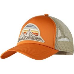 Czapka z daszkiem BUFF TRUCKER CAP BOUGI GINGER. Brązowe czapki z daszkiem damskie Buff, bez wzorów. Za 91.99 zł.