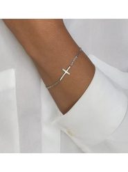 Eclat d'Argent Srebrna bransoletka z elementem ozdobnym rozmiar: onesize. Szare bransoletki damskie Eclat d'Argent, srebrne. Za 56.99 zł.