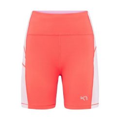 Szorty damskie Kari Traa Linnea. Czerwone spodenki sportowe damskie Kari Traa, xl, bez wzorów, z dresówki, z podwyższonym stanem, do biegania. Za 317.50 zł.