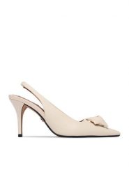 Nine West Szpilki EO-C6030-1 Kremowy. Białe szpilki damskie Nine West, bez wzorów, ze skóry, bez obcasa, na szpilce, bez zapięcia. Za 279.99 zł.
