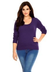 Heine Sweter w kolorze fioletowym rozmiar: 46. Różowe swetry klasyczne damskie Heine, z bawełny, bez kołnierzyka. Za 78.99 zł.