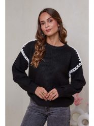 Soft Cashmere Sweter w kolorze czarnym rozmiar: 38/40. Czarne swetry klasyczne damskie Soft Cashmere, z kaszmiru, bez kołnierzyka. Za 159.82 zł.