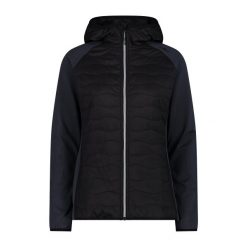 Damska kurtka hybrydowa z kapturem CMP. Czarne kurtki damskie CMP, bez wzorów, z kapturem. Za 323.50 zł.