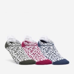 Skarpetki fitness damskie niskie Domyos wzór w panterkę 3 pary. Skarpetki damskie DOMYOS, bez wzorów, z dzianiny. Za 32.49 zł.