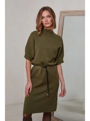 Joséfine Sukienka dzianinowa w kolorze khaki rozmiar: M. Brązowe sukienki damskie Joséfine, bez wzorów, z dzianiny, bez ramiączek. Za 199.03 zł.