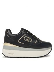 Liu Jo Sneakersy Plus 01 BF5011 P0102 Czarny. Czarne obuwie sportowe damskie Liu Jo, ze skóry, bez zapięcia. Za 559.99 zł.