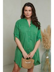 Curvy Lady Sukienka w kolorze zielonym rozmiar: 44/46. Zielone sukienki damskie Curvy Lady, bez wzorów, klasyczne, bez ramiączek. Za 136.45 zł.