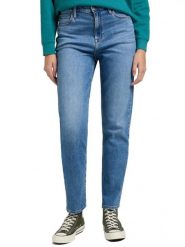 Lee Dżinsy - Tapered fit - w kolorze niebieskim rozmiar: W27/L33. Niebieskie jeansy damskie Lee, z podwyższonym stanem. Za 127.35 zł.