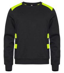 Clique Ambition Roundneck unisex bluza zwiększona widoczność – Visib Yellow. Żółte bluzy damskie CLIQUE, l, bez wzorów, z bawełny, bez kaptura. Za 172.75 zł.