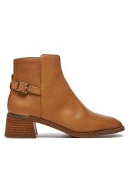 Aldo Botki Siraveth 13673348 Brązowy. Brązowe botki damskie ALDO, ze skóry, bez obcasa, na słupku, bez zapięcia. Za 589.99 zł.