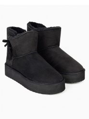 ISLAND BOOT Botki zimowe "Cullen" w kolorze czarnym rozmiar: 40. Czarne botki damskie Island Boot, na zimę, bez obcasa, bez zapięcia. Za 158.10 zł.