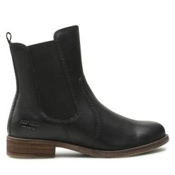 Botki Josef Seibel. Czarne botki damskie Josef Seibel, bez obcasa, na płaskiej podeszwie, bez zapięcia. Za 419.99 zł.