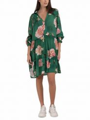 Replay Sukienka w kolorze zielono-jasnoróżowym rozmiar: L. Różowe sukienki damskie Replay, bez wzorów, bez ramiączek. Za 383.80 zł.