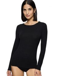 Triumph Koszulka "Beauty Layers" w kolorze czarnym rozmiar: S. Czarne bluzki damskie Triumph, s, bez wzorów, z materiału, bez kołnierzyka, bez ramiączek. Za 126.45 zł.