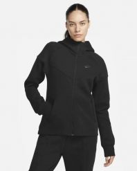 Bluza z Kapturem I Suwakiem Na Całej Długości Tech Fleece Windrunner Rozmiar XS…. Czarne bluzy damskie Nike, xs, bez wzorów, z polaru, z kapturem. Za 570.60 zł.
