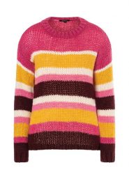 More & More Sweter w kolorze różowo-pomarańczowo-czarnym rozmiar: 36. Czarne swetry klasyczne damskie More & More, z wełny, bez kołnierzyka. Za 118.56 zł.