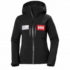Damska kurtka narciarska Helly Hansen Alphelia Lilaloft. Czarne kurtki damskie Helly Hansen, na zimę, bez wzorów, bez kaptura. W wyprzedaży za 1,989.00 zł.