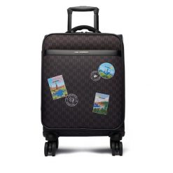 Walizka kabinowa KARL LAGERFELD. Brązowe walizki KARL LAGERFELD, bez wzorów. Za 1,649.00 zł.