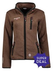 Geographical Norway Kurtka polarowa w kolorze brązowym rozmiar: XL. Brązowe kurtki damskie Geographical Norway, xl, bez wzorów, z polaru, bez kaptura. Za 118.45 zł.