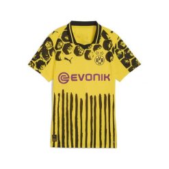 Damska koszulka KIDSUPER × BORUSSIA DORTMUND PUMA. Czarne koszulki damskie Puma, xl, bez wzorów, bez kołnierzyka, bez ramiączek. Za 439.00 zł.