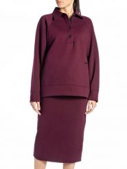 Replay Bluza w kolorze bordowym rozmiar: M. Czerwone bluzy damskie Replay, m, bez wzorów, z bawełny, bez kaptura. Za 241.45 zł.