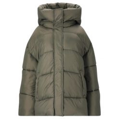 Damska kurtka z kapturem Athlecia Shaja. Zielone kurtki damskie Athlecia, bez wzorów, z puchu, z kapturem. Za 524.50 zł.