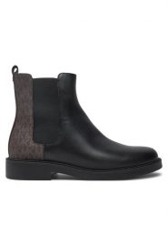MICHAEL Michael Kors Sztyblety Hazel Chelsea Bootie 40F4HZMEFL Czarny. Czarne botki damskie MICHAEL Michael Kors, ze skóry, bez obcasa, na płaskiej podeszwie, bez zapięcia. Za 666.20 zł.