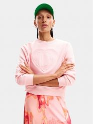 Desigual Bluza Travis 24SWSK30 Różowy Regular Fit. Czerwone bluzy damskie Desigual, xl, bez wzorów, z bawełny, bez kaptura. Za 179.99 zł.