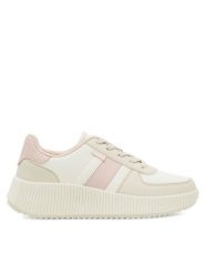 DeeZee Sneakersy Abha WAG1217111A Beżowy. Brązowe obuwie sportowe damskie DeeZee, ze skóry, bez zapięcia. Za 84.99 zł.