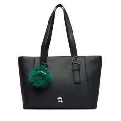 Torebka KARL LAGERFELD. Czarne shopper bag KARL LAGERFELD, bez wzorów, bez dodatków. Za 999.99 zł.
