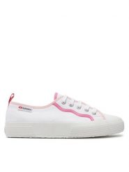 Superga Sneakersy Curly Bindings 2750 S8138NW Biały. Białe obuwie sportowe damskie Superga, z materiału, bez zapięcia. Za 189.99 zł.