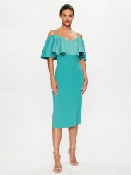 PINKO Sukienka koktajlowa La Carlota 100034 A0GI Turkusowy Regular Fit. Niebieskie sukienki damskie Pinko, bez wzorów, z syntetyku, wizytowe, bez ramiączek. Za 1,079.00 zł.