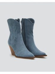 Bellucci Botki w kolorze niebieskim na obcasie rozmiar: 38. Niebieskie botki damskie Bellucci, eleganckie, bez obcasa, na obcasie, bez zapięcia. Za 154.95 zł.