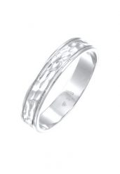 Elli PREMIUM Damska obrączka Para Partner Ślub ze strukturą w srebrze 925 Sterling Silver Pierścionki 1 ct Damski. Szare pierścionki damskie Elli PREMIUM, srebrne. Za 228.64 zł.
