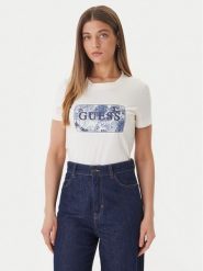 Guess T-Shirt W6GP02 K2753 Écru Regular Fit. T-shirty damskie Guess, xl, z aplikacjami, z bawełny, bez kołnierzyka. Za 259.99 zł.