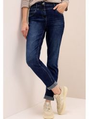 Cecil Dżinsy - Slim fit - w kolorze granatowym rozmiar: W30/L30. Niebieskie jeansy damskie Cecil, z podwyższonym stanem. Za 171.68 zł.