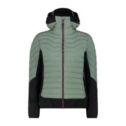 Kurtka damska turystyczna CMP 34Z2486. Zielone kurtki damskie CMP, xs, bez wzorów, bez kaptura. Za 619.99 zł.