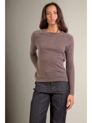 Perfect Cashmere Kaszmirowy sweter "Whitney" w kolorze szarobrązowym rozmiar: L. Brązowe swetry klasyczne damskie Perfect Cashmere, l, z kaszmiru, bez kołnierzyka. Za 392.45 zł.