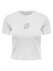 ONLY T-Shirt Kira 15346419 Biały Regular Fit. Białe t-shirty damskie Only, s, bez wzorów, z bawełny, bez kołnierzyka. Za 64.99 zł.