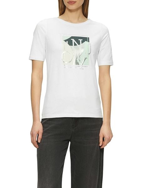 S.OLIVER RED LABEL Koszulka w kolorze białym rozmiar: 40. Białe bluzki damskie s.Oliver RED LABEL, s, bez wzorów, bez kołnierzyka, bez ramiączek. Za 39.31 zł.