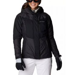Kurtka narciarska damska Columbia Rosie Run Insulated Jacket. Czarne kurtki sportowe damskie Columbia, na zimę, l, bez wzorów, bez kaptura. W wyprzedaży za 700.50 zł.