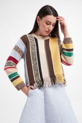 Sweter damski Teulada WEEKEND MAX MARA. Swetry klasyczne damskie Weekend Max Mara, xs, bez kołnierzyka. W wyprzedaży za 693.84 zł.