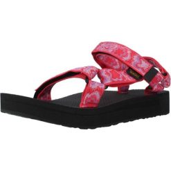 Sandały TEVA W MIDFORM UNIVER Czerwony. Czerwone sandały damskie Teva, bez wzorów, z tkaniny, bez obcasa, bez zapięcia. Za 262.99 zł.