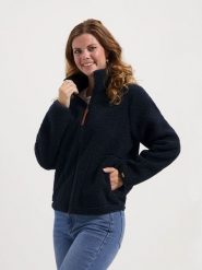 TRAVELIN' Kurtka polarowa w kolorze granatowym rozmiar: XXL. Niebieskie kurtki damskie Travelin', xxl, bez wzorów, z polaru, bez kaptura. Za 217.99 zł.