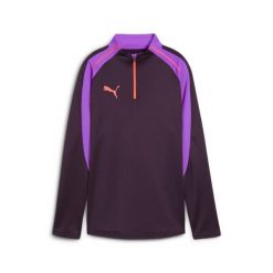 Damska bluza piłkarska z zamkiem 1/4 individualBLAZE PUMA Midnight Plum Purple. Fioletowe bluzy damskie Puma, bez wzorów, bez kaptura. W wyprzedaży za 150.15 zł.