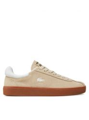 Lacoste Sneakersy Baseshot 7-48SFA0010 Beżowy. Brązowe obuwie sportowe damskie Lacoste, ze skóry, bez zapięcia. Za 319.99 zł.